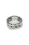 John Hardy Carved Chain Band Ring, Sterling Silver