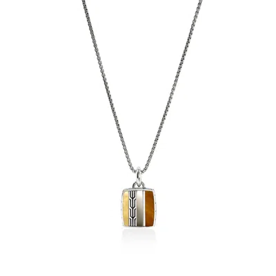 John Hardy Carved Chain Necklace In Sterling Silver