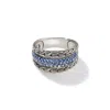 John Hardy Carved Multiband Ring In Silver