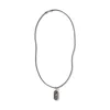 John Hardy Carved Tag Necklace In Silver