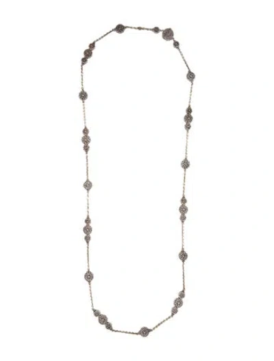 Pre-owned John Hardy Chain Link Station Necklace, 36.5" In Multi