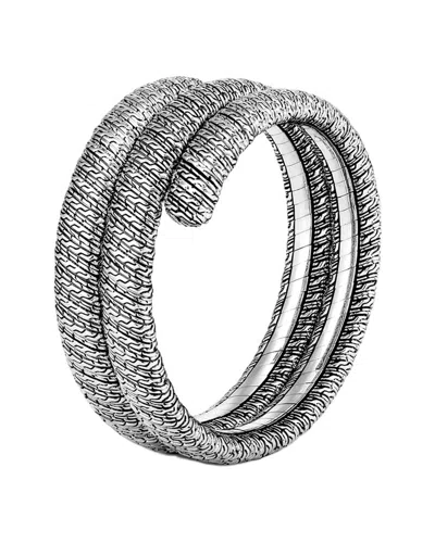 John Hardy Chain Silver Coil Bracelet In Metallic