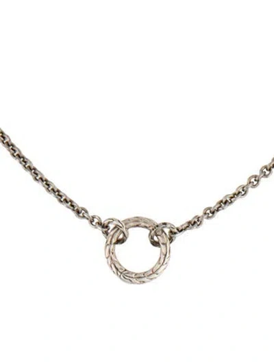 Pre-owned John Hardy Circle Pendant Necklace, 18" In Multi