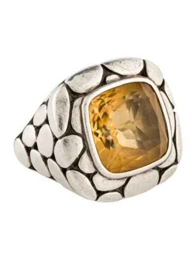 Pre-owned John Hardy Citrine Batu Kali Ring In Multi