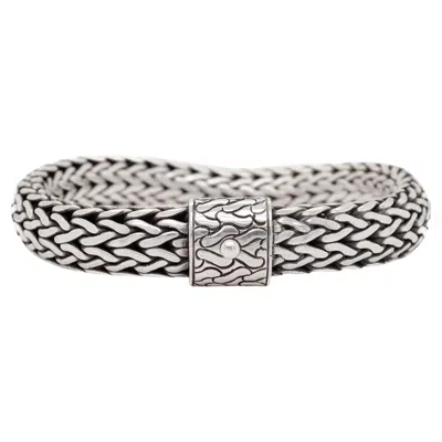 Pre-owned John Hardy Classic 11mm Sterling Silver Classic Chain Bracelet In Multi