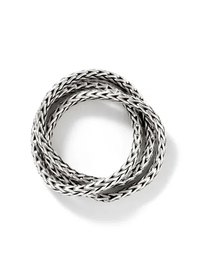John Hardy 1.8mm Chain Ring In Silver-tone