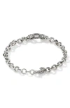 John Hardy Classic Chain Amulet Connector Chain Bracelet In Silver