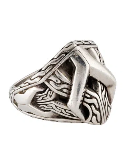 Pre-owned John Hardy Classic Chain Asil Link Cocktail Ring In Multi