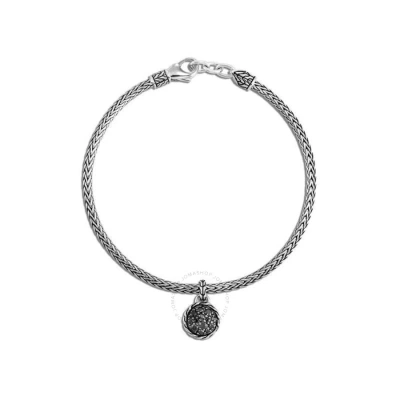 John Hardy Classic Chain Black Sapphire And Spinel Sterling Silver Charm Bracelet - Bbs903904blsbnxm In Metallic