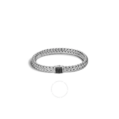 John Hardy Classic Chain Black Sapphire Sterling Silver Bracelet - Bbs90409blsxum In Silver-tone