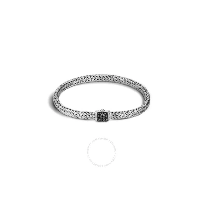 John Hardy Classic Chain Black Sapphire Sterling Silver Bracelet - Bbs96002blsxum In Silver-tone