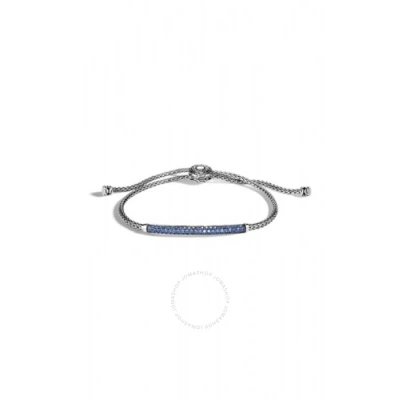 John Hardy Classic Chain Blue Sapphire Sterling Silver Bracelet - Bbs901194bspxm-l In Metallic