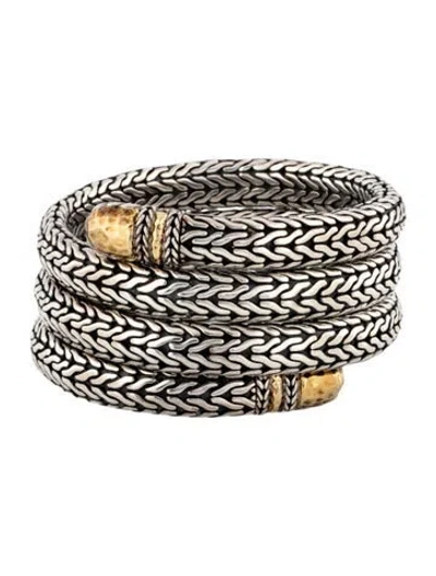 Pre-owned John Hardy Classic Chain Coil Bracelet, 6.5" In Multicolor