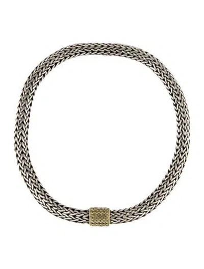 Pre-owned John Hardy Classic Chain Collar Necklace, 17" In Multi