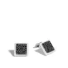 John Hardy Classic Chain Cufflinks With Black Sapphire
