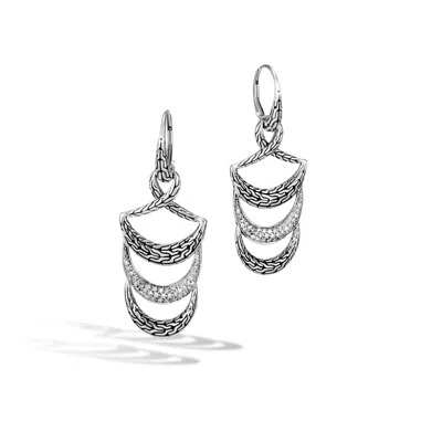 John Hardy Classic Chain Drop Earring With Diamonds