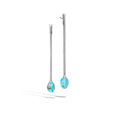 John Hardy Classic Chain Drop Earrings With Turquoise