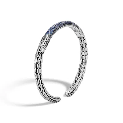 John Hardy Classic Chain Flex Cuff Bracelet In Blue Sapphire