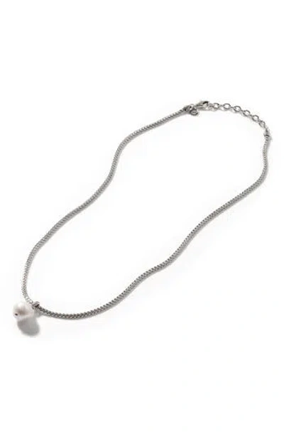 John Hardy Classic Chain Freshwater Pearl Pendant Necklace In Silver