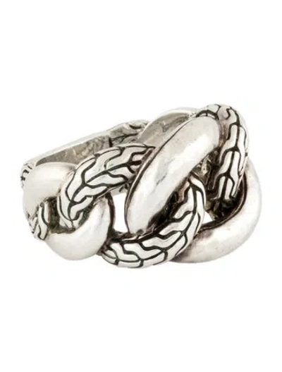 Pre-owned John Hardy Classic Chain Hammered Ring In Multi