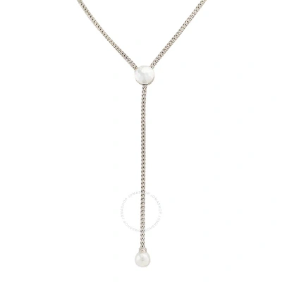 John Hardy Classic Chain Hammered Silver Station Lariat Drop Necklace - Nb999583x32 In Metallic