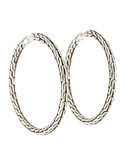 Pre-owned John Hardy Classic Chain Hoop Earrings In Multi