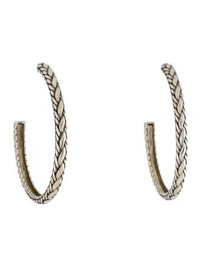 Pre-owned John Hardy Classic Chain Hoop Earrings In Multi