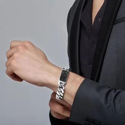 John Hardy Classic Chain Id Bracelet, Sterling Silver In Treated Black Sapphire