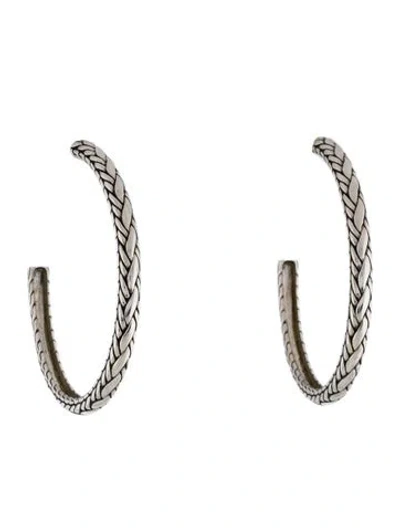 Pre-owned John Hardy Classic Chain Kepang Hoop Earrings In Multi