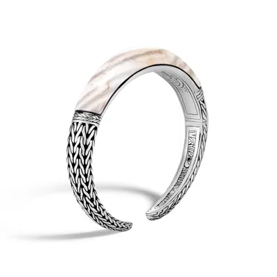 John Hardy Classic Chain Kick Cuff With White Agate