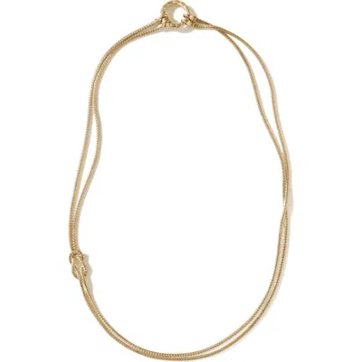 John Hardy Classic Chain Knot Layered Rope Necklace In Gold