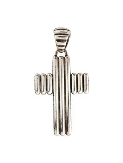 Pre-owned John Hardy Classic Chain Large Cross Pendant In Multi