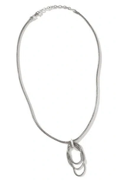 John Hardy Classic Chain Link Drop Pendant Necklace In Orange