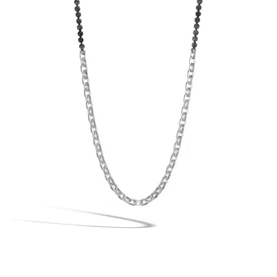 John Hardy Classic Chain Link Necklace With Black Onyx