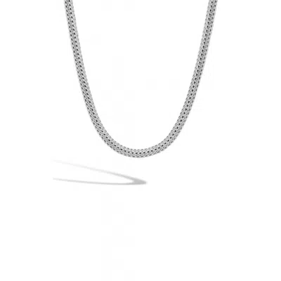 John Hardy Classic Chain Oval Sterling Silver Necklace - Nb904cx18 In Silver-tone