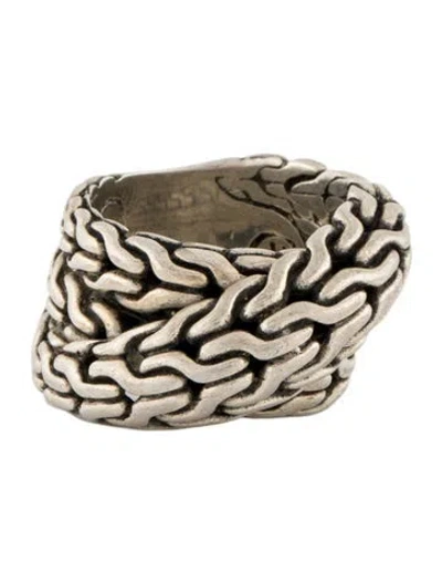 Pre-owned John Hardy Classic Chain Overlap Band In Multi