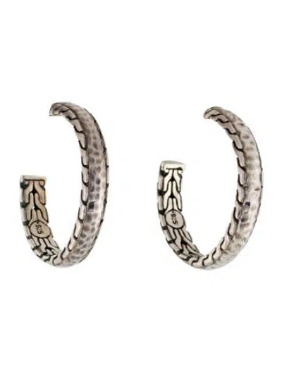 Pre-owned John Hardy Classic Chain Palu Hoop Earrings In Multi