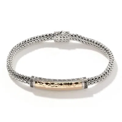 John Hardy Classic Chain Palu Two-tone Bracelet | 5mm Size M In Silver