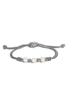 John Hardy Classic Chain Pearl Pull Through Bracelet In Silver