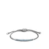 John Hardy Classic Chain Pull Through Pavé Station Bracelet In Treated Swiss Blue Topaz