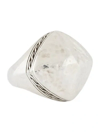 Pre-owned John Hardy Classic Chain Pyramid Ring In Multicolor