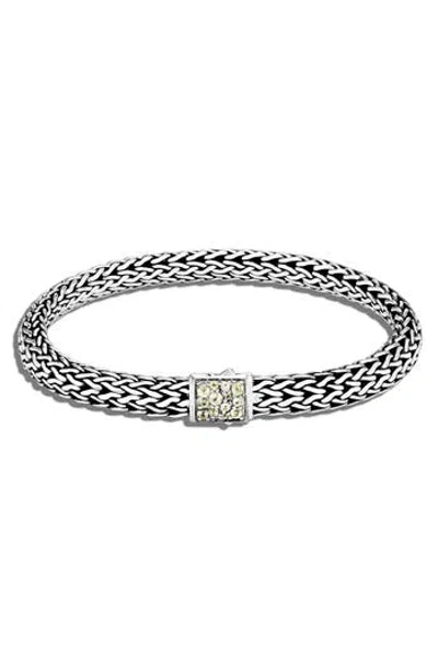 John Hardy Classic Chain Reversible 6.5mm Bracelet In White