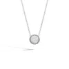 John Hardy Classic Chain Round Diamond Sterling Silver Pendant Necklace - Nbp903952dix16-18 In White