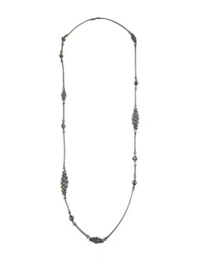 Pre-owned John Hardy Classic Chain Short Knot Station Necklace, 36" In Multi