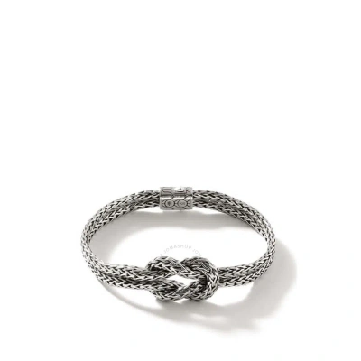 John Hardy Classic Chain Silver Manah 3.5mm Slim Chain Double Bracelet - Bu900989 In Metallic