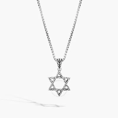 JOHN HARDY JOHN HARDY CLASSIC CHAIN SILVER STAR OF DAVID PENDANT NECKLACE - NM999733X20