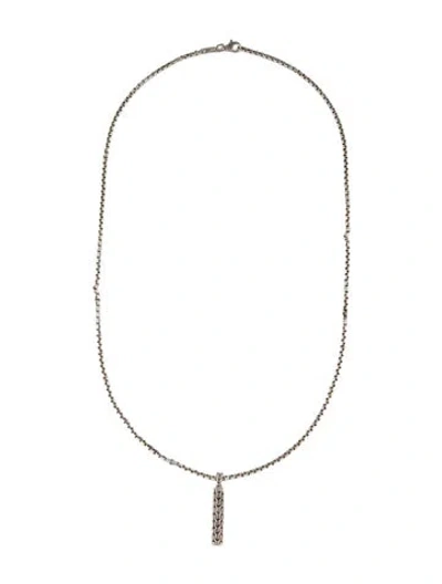 Pre-owned John Hardy Classic Chain Tube Pendant Necklace, 24" In Multi