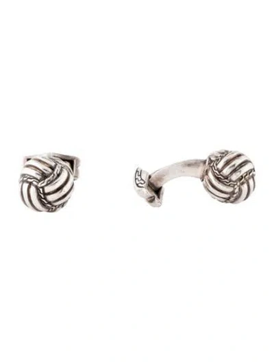 Pre-owned John Hardy Classic Knot Cufflinks In Multicolor