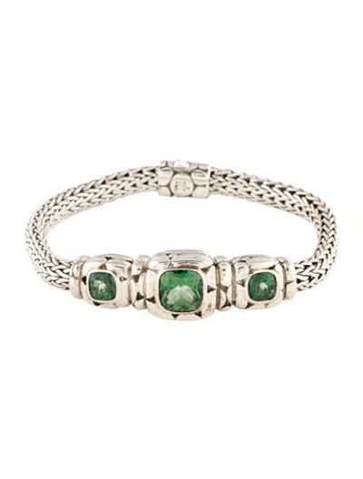 Pre-owned John Hardy Coated Topaz Kali Station Bracelet, 6.75" In Multi