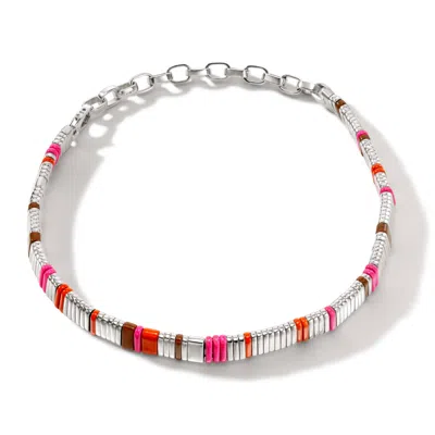 John Hardy Colorblock Choker Necklace In Silver